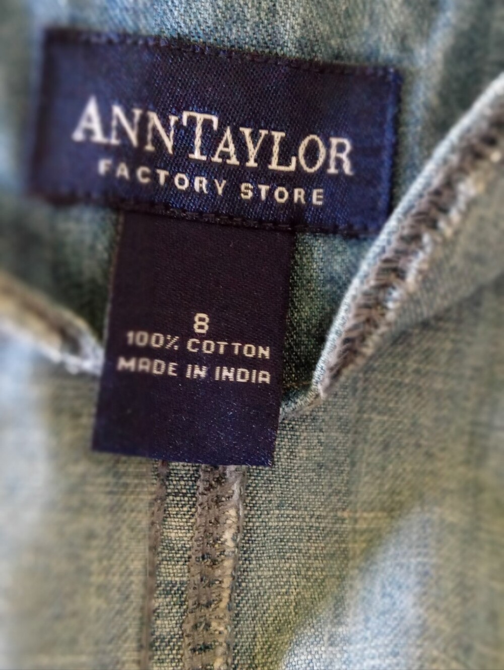 Ann Taylor Mid Blue Denim Blazer Jacket - Picture 5 of 6
